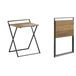 Mara Bureau pliable - Bureau d'ordinateur - Table d'étude - Brun - 63 x 45 x 77 cm