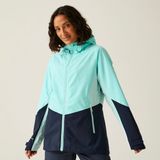 Regatta Jas Wandelen Dames Waterproof Blauw Polyester Lange Mouw Colorblock Anorak Maat 38