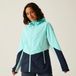 Regatta Jas Wandelen Dames Waterproof Blauw Polyester Lange Mouw Colorblock Anorak Maat 38