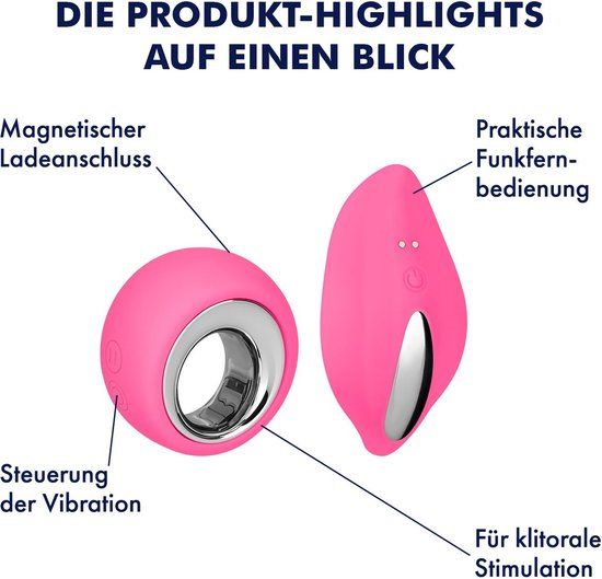 EIS, Slipvibrator met afstandsbediening, 8 cm, Roze
