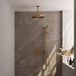 Brauer Gold Carving Thermostatische Regendoucheset Inbouw - Hoofddouche 30 cm - 3 Weg - Handdouche Rond - Doucheslang - Geintegreerde Glijstang - Geborsteld Goud