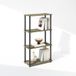 Furinno Turn-N-Tube 4-Tier multifunctionele boekenplank, boekenkast, Frans eiken/zwart