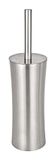 WENKO Roestvrijstalen WC-garnituur Mod. Pieno gesloten toiletborstel roestvrij mat met verwisselbare borstelkop Ø 10 x 37,5 cm kleur zilver