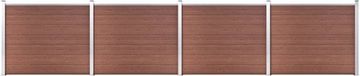 vidaXL Schuttingpanelenset 699x146 cm HKC Bruin