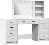 vidaXL Kaptafel Wit Bewerkt Hout 78,5 x 41 x 135 cm