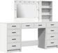 vidaXL Kaptafel Wit Bewerkt Hout 78,5 x 41 x 135 cm
