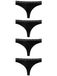 Next - Dames - Set van 4 katoenen strings met logo - Zwart
