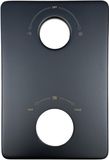 Wiesbaden Caral set de finition 2 boutons - Noir mat