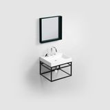 Clou Wash Me Frame rvs kokerprof. 50 cm mat zwart poederlak