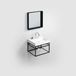 Clou Wash Me Frame rvs kokerprof. 50 cm mat zwart poederlak