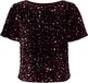 ONLY Onlanika Ss Sequins Boat Top Wvn 15358489 - Bordeaux - L