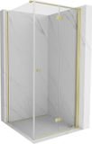 Mexen Mist-F porte de douche pliante droite 110 x 110 cm, transparent, or brossé