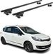 Omac Barres De Toit Aluminium Certifiées Tüv Pour Renault Scenic Mk3 / X-mod 2009-2016 – Pour Rails De Toit Standards – Rainure En T – Charge Max 90 Kg – 2 Antivols Noir