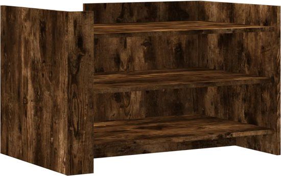 vidaXL Salontafel 80x50x50 cm bewerkt hout gerookt eikenkleurig