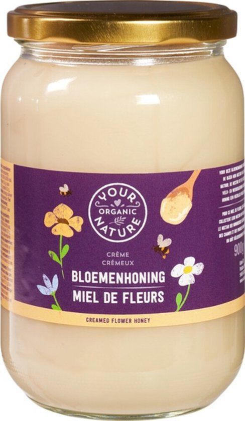 Your Organic Nature Bloemenhoning Crème 900 gr