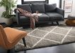Safavieh Hudson Shag Collection SGH281A Ivory and Grey Moroccan Diamond Trellis Area Rug