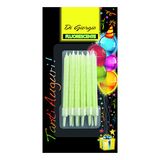 Cereria di Giorgio - Fluorescerende verjaardagskaarsen met houder, fluo, 5428
