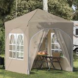 Prolenta Maison Exclusive Pop-up partytent, 192 x 192 x 245 cm, crème kleur