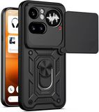 Techsuit Hoesje geschikt voor Nothing Phone (4a) Pro - Camshield Back Cover - Zwart