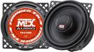 MTX TX440C coaxiale luidspreker, 2-weg, 10 cm, 60W RMS, cellulose membraan, inclusief grillroosters