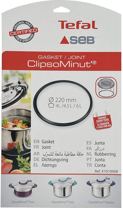 Seb X1010008 Dichting Snelkoker - Clipso Minut - 22cm