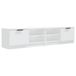 Meuble TV 2 pièces 80x35x36,5 cm bois modifié blanc