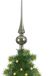 Merkloos / Sans marque Kaemingk B.V. Kerstboom glazen piek groen glans 26 cm