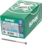 Spax Spaanplaatschroef platverzonken kop RVS T-Star T30 6.0 x 100mm (100 stuks)