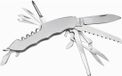 Bellatio Design zakmes - zilver - 11 functies - 10 cm - Zwitsers hobby en outdoor zakmes - gereedschap tool