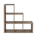 HOME DECO FACTORY - HD7940 - Modulaire opbergkast met 6 vakken in hout - Bruin