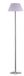 Lampe standard, pied en métal, abat-jour en tissu lilas, douille E27, 155 cm