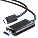 BHHB USB C naar HDMI-kabel [4K @60Hz] Thunderbolt 3/4 compatibel type C naar HDMI-kabel voor iPhone 15 Pro/Pro Max, MacBook iPad Pro/Air, iMac, Surface Book, Samsung, Pixelbook, XPS, HP enz., 2 m