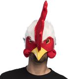 Boland Pluchen masker Haan Wit Volwassenen Vogel Grappig en Fout Carnaval Themafeest