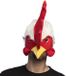 Boland Pluchen masker Haan Wit Volwassenen Vogel Grappig en Fout Carnaval Themafeest