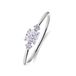 Lucardi Dames 14 karaat witgouden ring met labgrown diamant 0,415ct