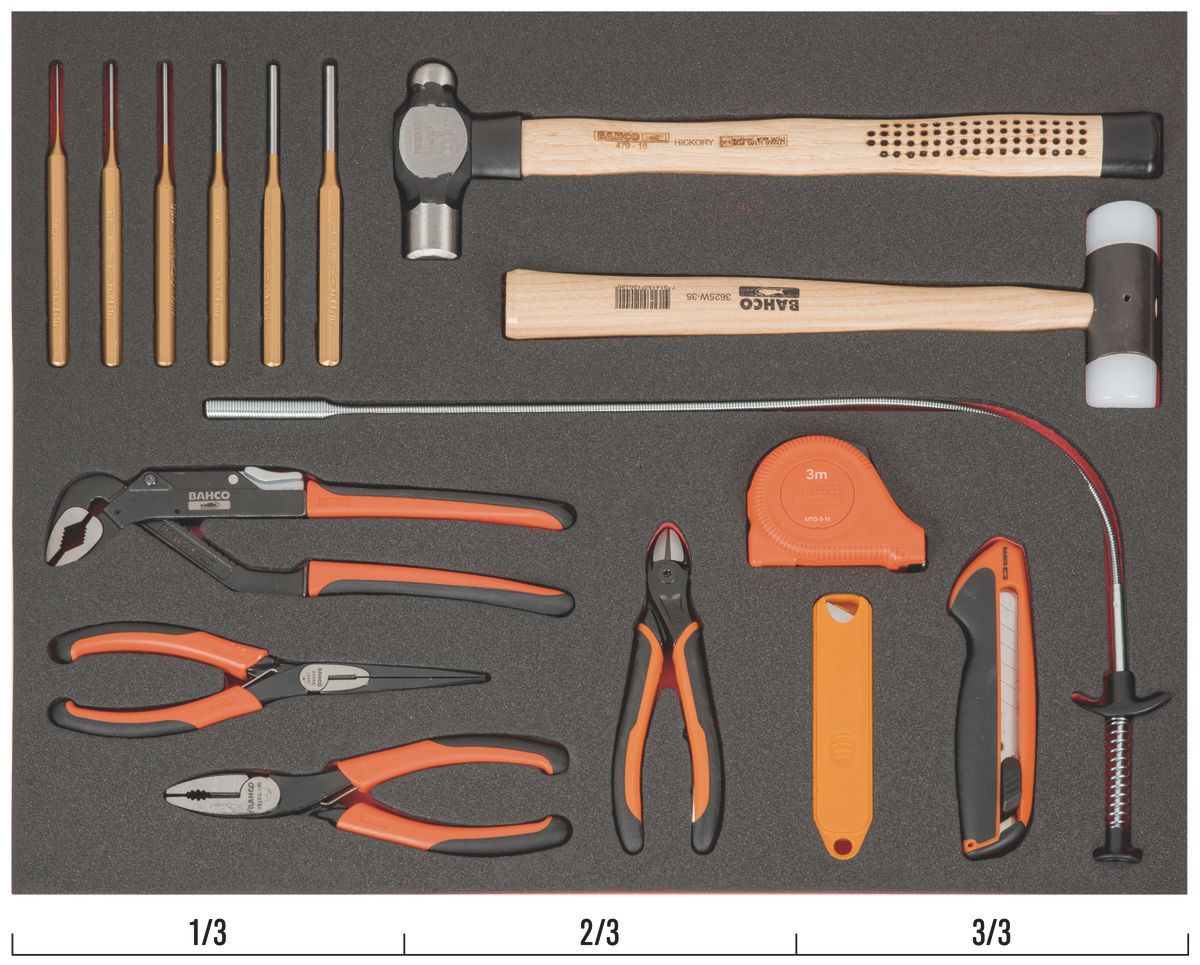 Bahco Foaminlay Fit&Go 3/3 met slaggereedschap en tangen - 11-delig - FF1A127