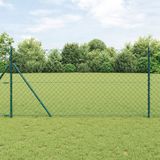 vidaXL Gaashek met grondbevestiging, 10 x 1,2 m, PVC-Coated Staal, Groen
