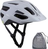 BBB Cycling Dune MIPS 2.0 Casque de vélo Adultes - Casque VTT & Casque de vélo de course Avec Sac de casque - Casque de cyclisme - Casque de vélo Femme - Casque de vélo Homme - Gris mat/Blanc - Taille L - BHE-22T