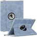 FINTIE Beschermhoes compatibel met iPad 10,2 inch 9e / 8e / 7e generatie (2021/2020/2019), 360 graden draaibare beschermhoes met stylus-opbergfunctie, vintage blauw