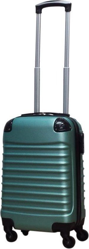 Merkloos / Sans marque Quadrant XS - Lichtgroene Handbagage Koffer - Hardcase - 26L - 4 Wielen - Cijferslot