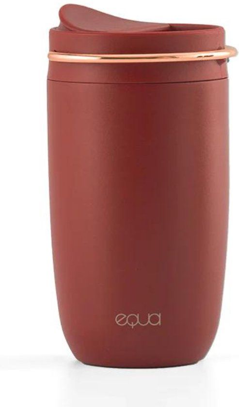 Equa Cup - thermosbeker koffie - thermosfles - koffiebeker - travel mug - drink fles - Bordeaux Rood - 300 ml