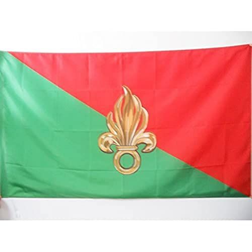 Franse Vreemdelingenlegioenvlag 150x90 cm voor een paal - Leger van Frankrijk vlaggen 90 x 150 cm - Banier 3x5 ft met gat - AZ FLAG