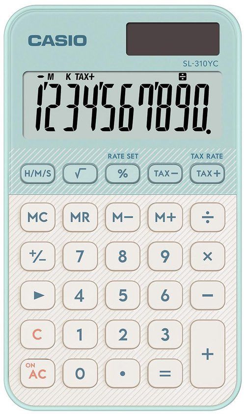 Casio Zakrekenmachine Lichtgroen