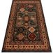 Rugxs Tapis En Laine Kashqai 4306 400 Oriental, Cadre Vert / Beige Green 67x130 Cm