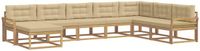 vidaXL - Hoek loungeset - 8 zitplekken - Wit en Beige