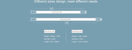 Nanlite Pavotube 30C met batterij