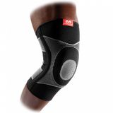 McDavid Elastische Steunverband Knie met Gelring en Baleinen Zwart Maat S