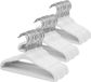 Merkloos 28cm Baby Velvet Hangers - Non-Slip Kids Clothes Hangers met 360° Rotating Hook - Ultra Thin Felt Hanger voor Baby en Peuter Kleding - 66 Pieces (White)