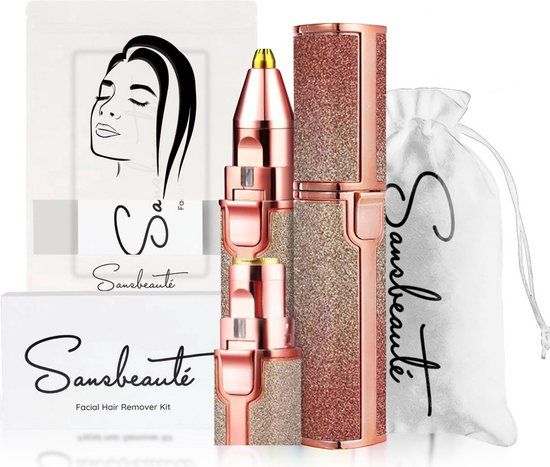 Sansbeauté® 2-in-1 Wenkbrauw Trimmer - Limited Edition - Gezichtsontharing Dames - Safety Razor - Ladyshave - Flawless Gezichts Ontharing - Wenkbrauw Scheermesje