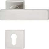 Häfele Garniture de béquille LDH 2187 acier inoxydable mat, cylindre profilé PZ